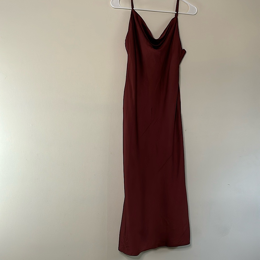 Off wine color dress